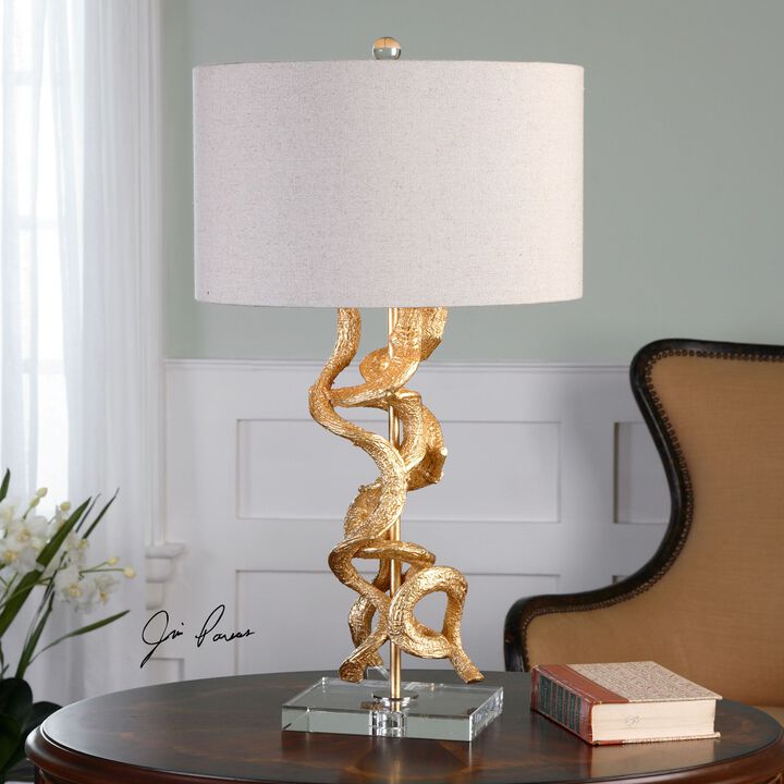 Uttermost Twisted Vines Gold Table Lamp